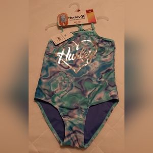 Hurley 1 Piece Girls Swimsuit Size 7/8